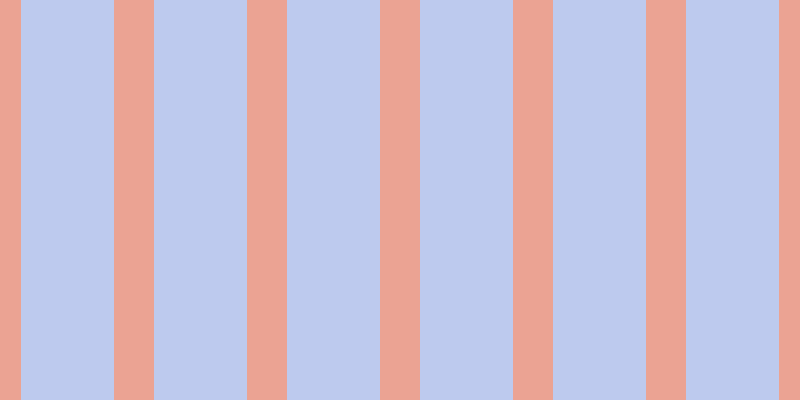 #bdcaee, #eba393 vertical lines, forty pixels wide, ninety-three pixels apart