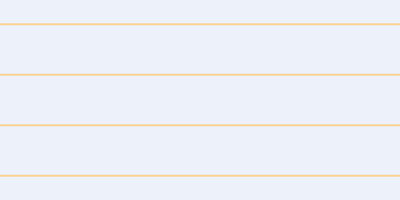 #bdcaee (25%), #fcd393 horizontal lines, four pixels wide, ninety-seven pixels apart