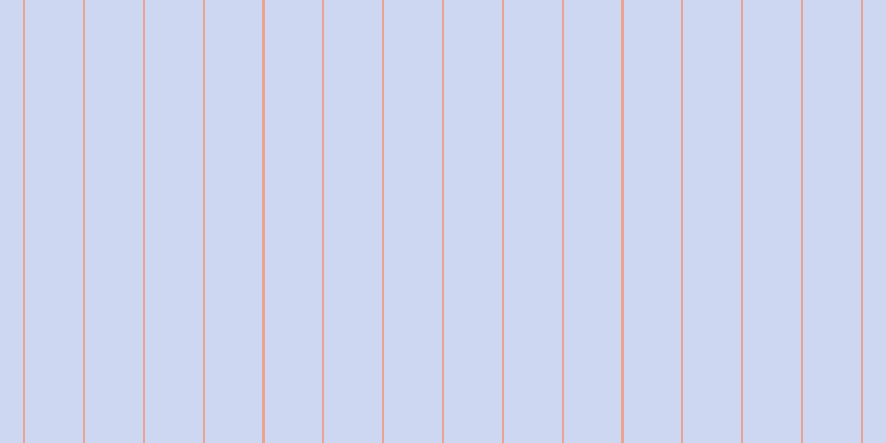 #bdcaee (75%), #eba393 vertical lines, two pixels wide, fifty-two pixels apart