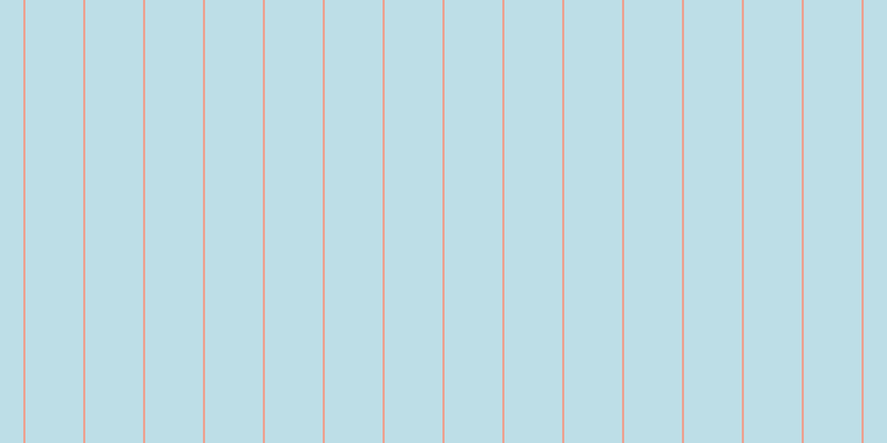 #bddee7, #eba393 vertical lines, two pixels wide, fifty-two pixels apart