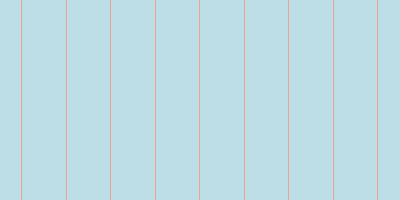 #bddee7, #eba393 vertical lines, two pixels wide, eighty-seven pixels apart