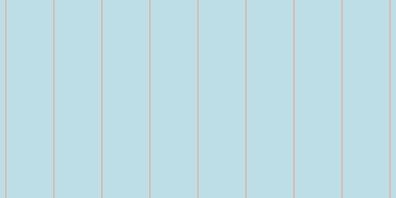 #bddee7, #eba393 vertical lines, two pixels wide, ninety-five pixels apart