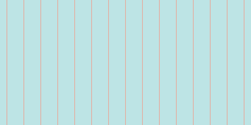 #bde4e5, #eba393 vertical lines, two pixels wide, fifty-two pixels apart