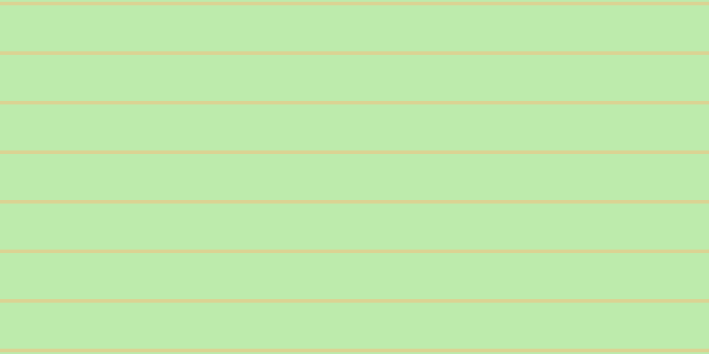#bdebac, #dbd393 horizontal lines, four pixels wide, fifty-two pixels apart