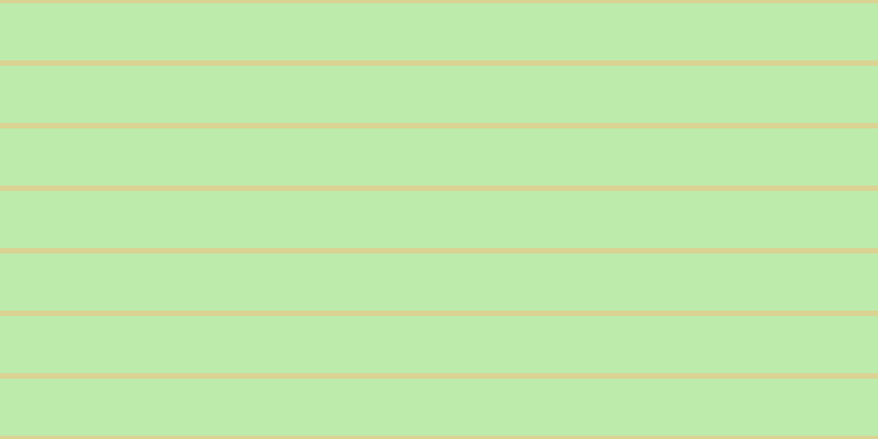 #bdebac, #dbd393 horizontal lines, five pixels wide, fifty-two pixels apart