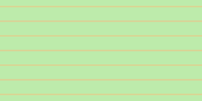 #bdebac, #dbd393 horizontal lines, six pixels wide, fifty-two pixels apart