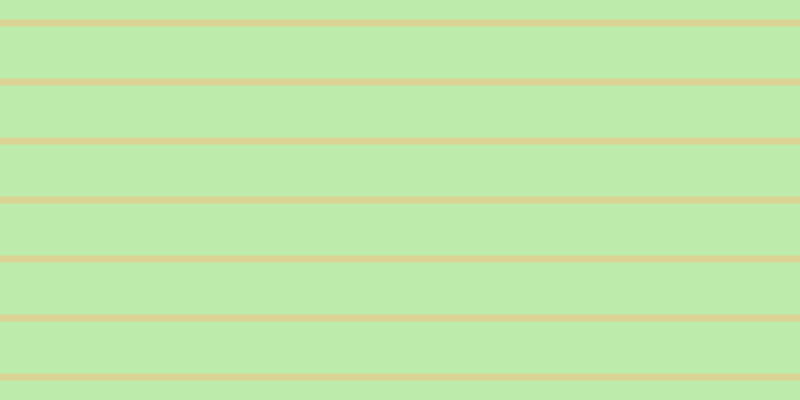 #bdebac, #dbd393 horizontal lines, seven pixels wide, fifty-two pixels apart