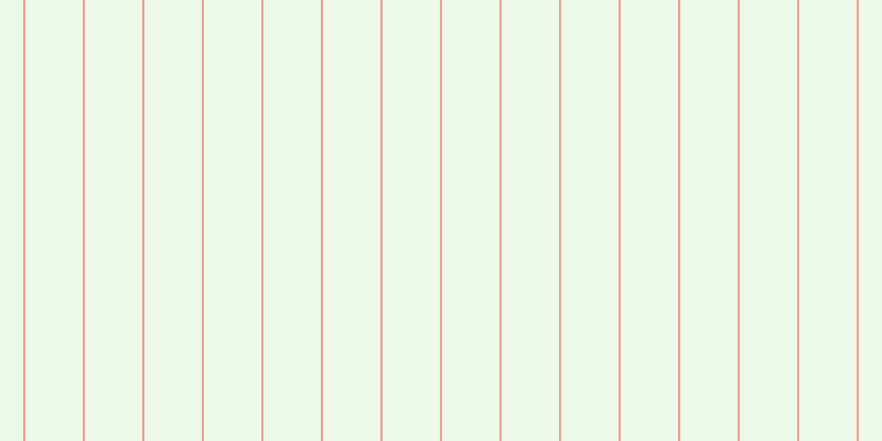 #bdebac (25%), #eba393 vertical lines, two pixels wide, fifty-two pixels apart