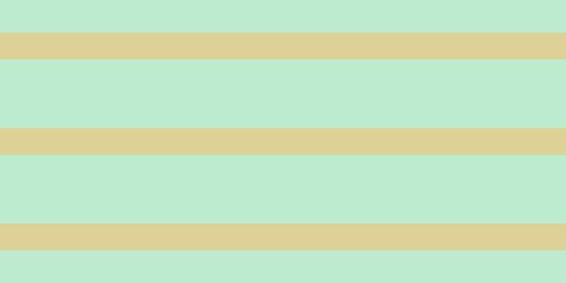 #bdebcd, #dbd393 horizontal lines, thirty-eight pixels wide, ninety-seven pixels apart
