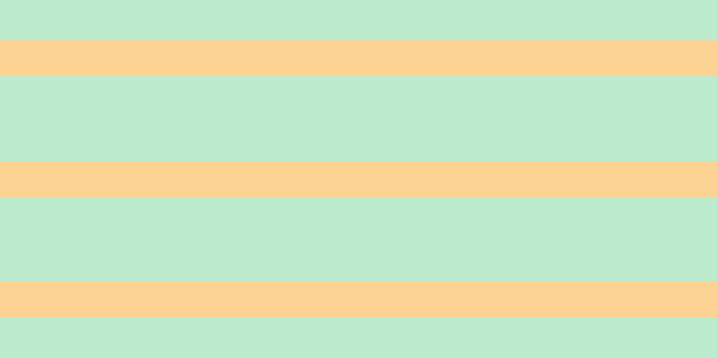#bdebcd, #fcd393 horizontal lines, forty pixels wide, ninety-five pixels apart