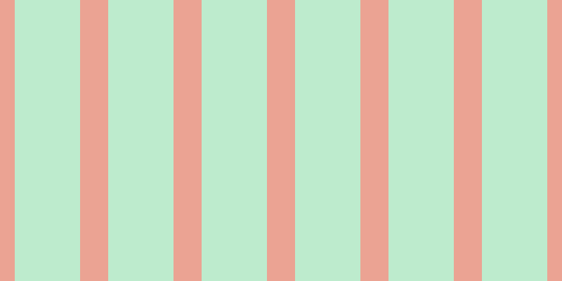 #bdebcd, #eba393 vertical lines, forty pixels wide, ninety-three pixels apart