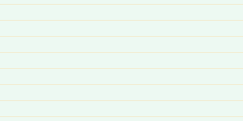#bdebcd (25%), #fcd393 horizontal lines, one pixels wide, fifty-two pixels apart