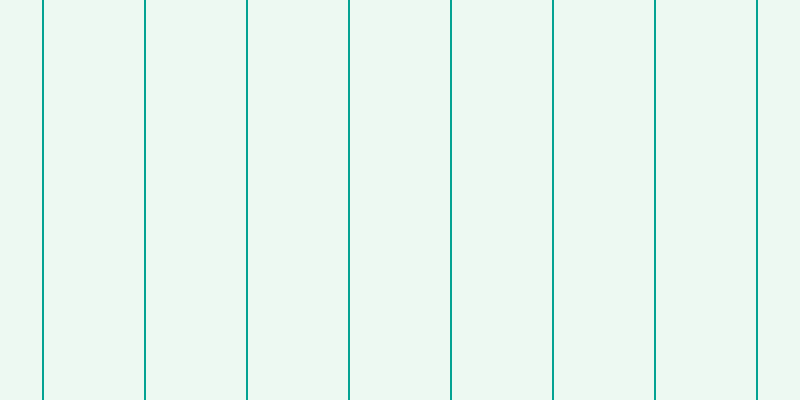 #bdebcd (25%), #04a393 vertical lines, two pixels wide, one hundred pixels apart