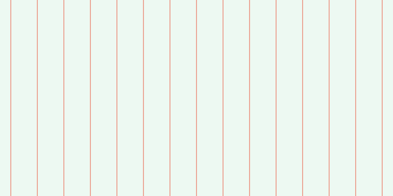 #bdebcd (25%), #eba393 vertical lines, two pixels wide, fifty-two pixels apart