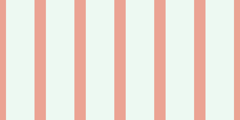#bdebcd (25%), #eba393 vertical lines, thirty-eight pixels wide, ninety-five pixels apart