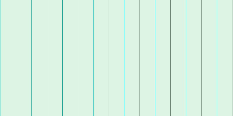 #bdebcd (50%), #04a393 vertical lines, one pixels wide, fifty-two pixels apart