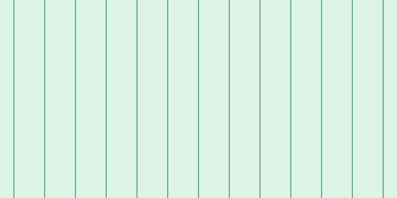 #bdebcd (50%), #46a393 vertical lines, two pixels wide, sixty pixels apart