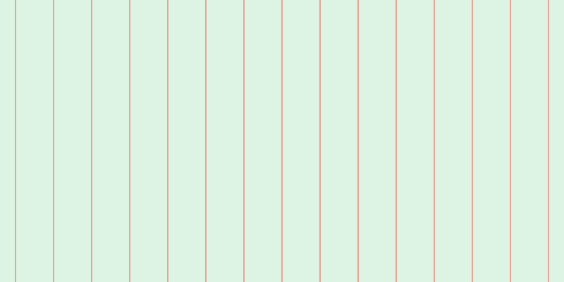 #bdebcd (50%), #eba393 vertical lines, two pixels wide, fifty-two pixels apart