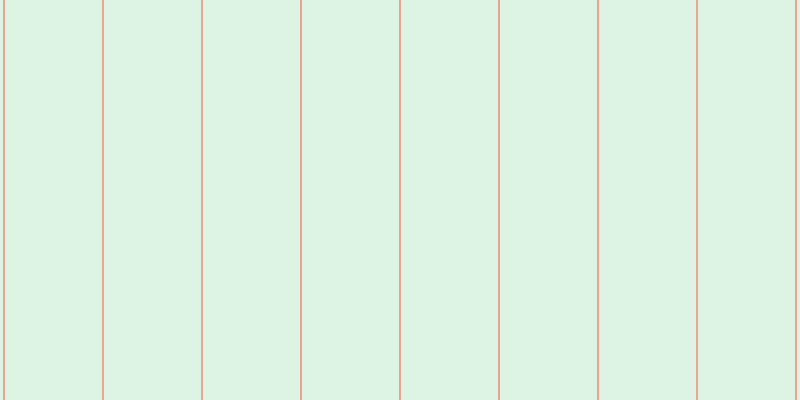 #bdebcd (50%), #eba393 vertical lines, two pixels wide, ninety-seven pixels apart