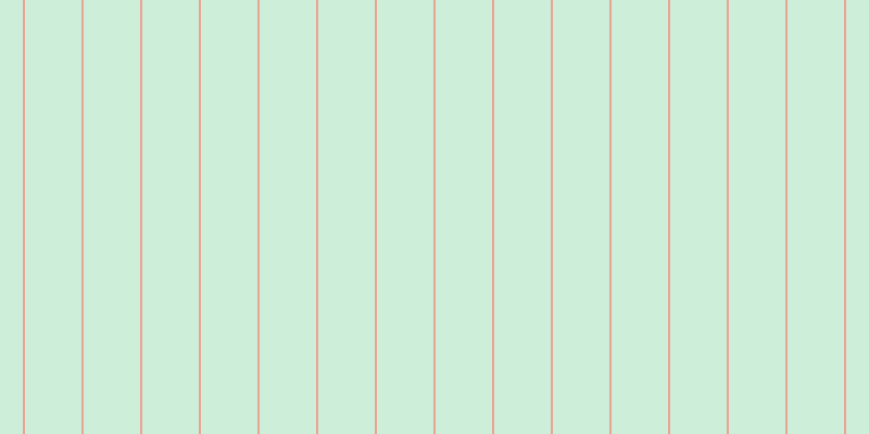 #bdebcd (75%), #eba393 vertical lines, two pixels wide, fifty-two pixels apart