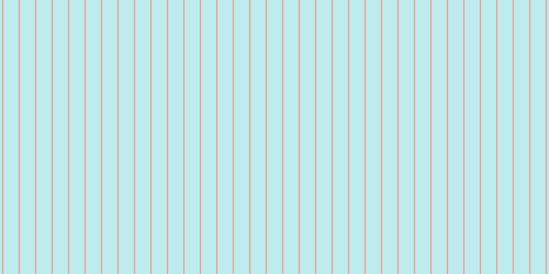 #bdebee, #eba393 vertical lines, two pixels wide, twenty-two pixels apart