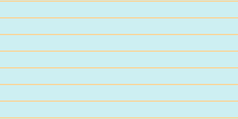 #bdebee (75%), #fcd393 horizontal lines, four pixels wide, fifty-two pixels apart