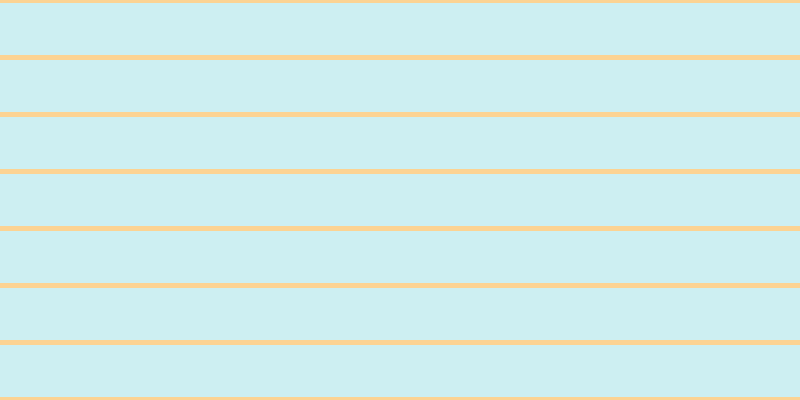 #bdebee (75%), #fcd393 horizontal lines, five pixels wide, fifty-two pixels apart