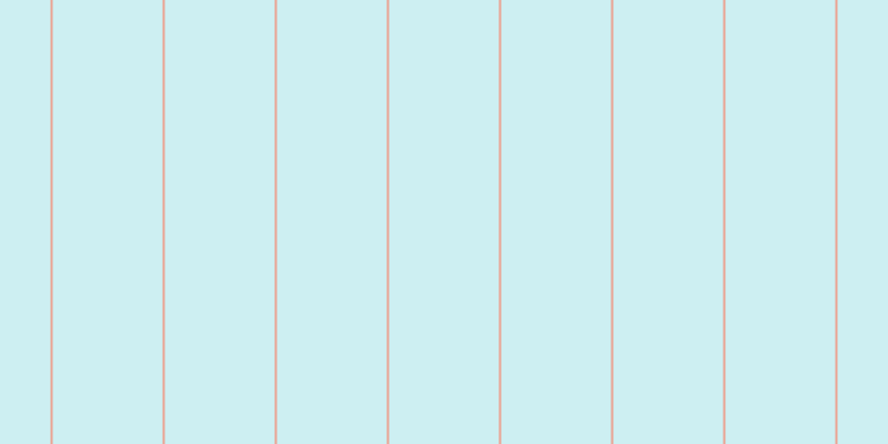 #bdebee (75%), #eba393 vertical lines, two pixels wide, ninety-nine pixels apart