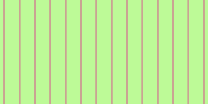 #bdfa97, #caa393 vertical lines, seven pixels wide, fifty-two pixels apart
