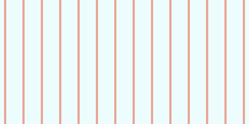 #bdfafa (25%), #eba393 vertical lines, seven pixels wide, fifty-two pixels apart