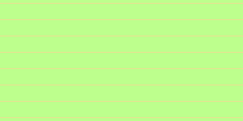 #bdff8d, #fcd393 horizontal lines, two pixels wide, fifty-two pixels apart