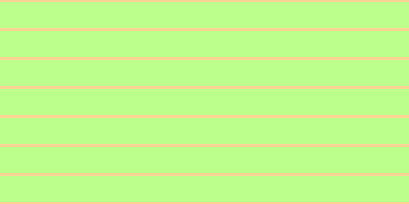 #bdff8d, #fcd393 horizontal lines, five pixels wide, fifty-two pixels apart