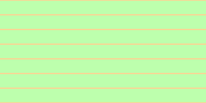 #bdffad, #fcd393 horizontal lines, five pixels wide, fifty-two pixels apart