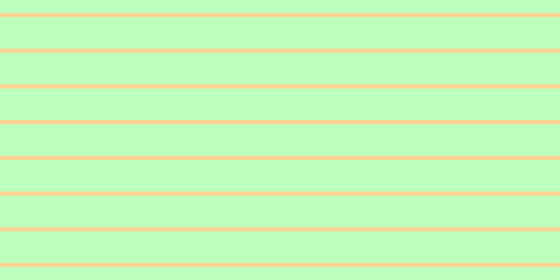 #bdffbd, #fcd393 horizontal lines, six pixels wide, forty-five pixels apart