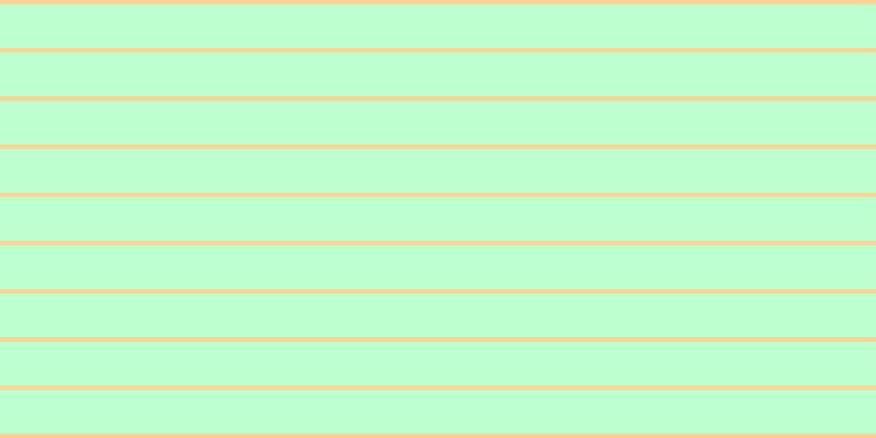 #bdffce, #fcd393 horizontal lines, four pixels wide, forty pixels apart
