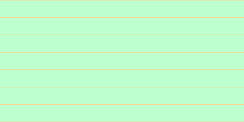 #bdffce, #fcd393 horizontal lines, two pixels wide, fifty-five pixels apart