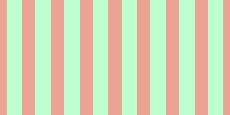 #bdffce, #eba393 vertical lines, forty-six pixels wide, fifty-four pixels apart
