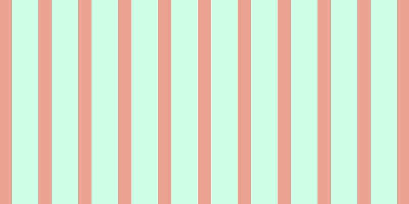 #bdffde (75%), #eba393 vertical lines, twenty-six pixels wide, fifty-two pixels apart