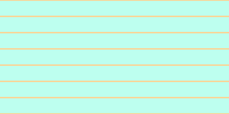 #bdffef, #fcd393 horizontal lines, five pixels wide, fifty-two pixels apart