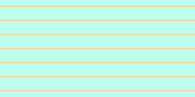 #bdffef, #fcd393 horizontal lines, six pixels wide, fifty-two pixels apart