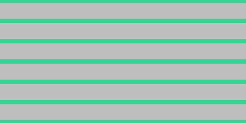 #bfbdbd, #36d393 horizontal lines, fourteen pixels wide, fifty-two pixels apart
