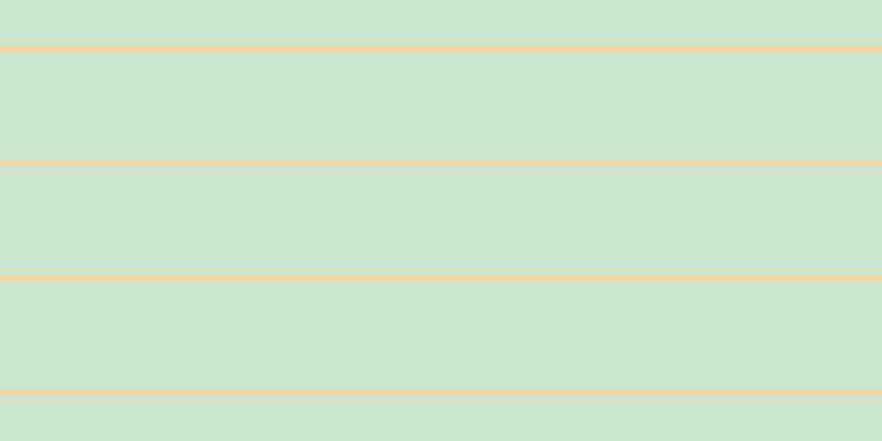 #bfdebd (75%), #fcd393 horizontal lines, four pixels wide, one hundred pixels apart