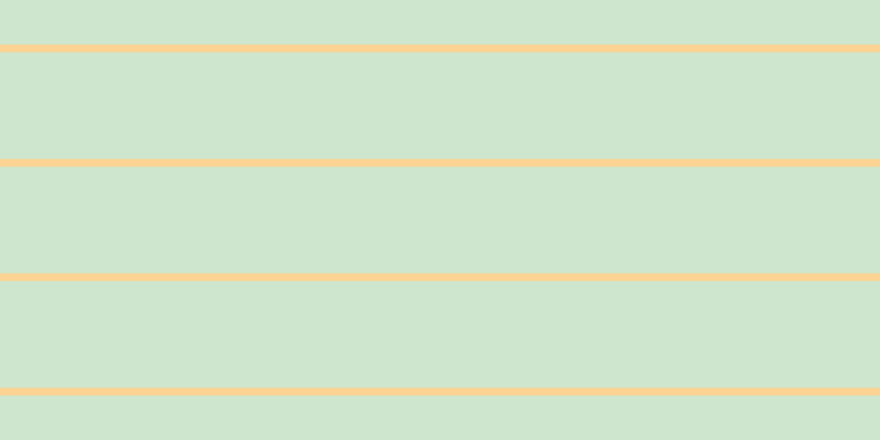 #bfdebd (75%), #fcd393 horizontal lines, seven pixels wide, ninety-seven pixels apart