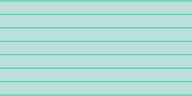 #bfdede, #36d393 horizontal lines, four pixels wide, fifty-two pixels apart