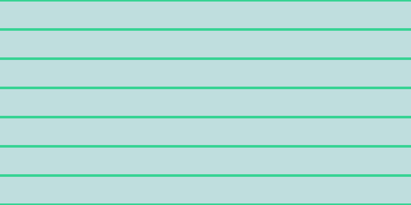 #bfdede, #36d393 horizontal lines, five pixels wide, fifty-two pixels apart