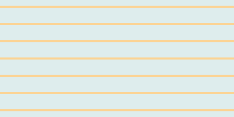 #bfdede (50%), #fcd393 horizontal lines, seven pixels wide, fifty-two pixels apart
