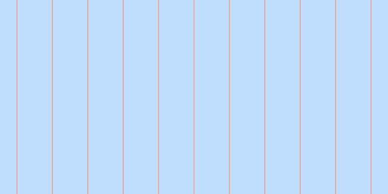 #bfdeff, #eba393 vertical lines, two pixels wide, seventy-one pixels apart