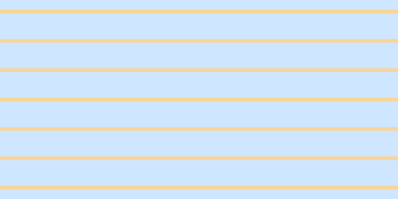 #bfdeff (75%), #fcd393 horizontal lines, seven pixels wide, fifty-two pixels apart