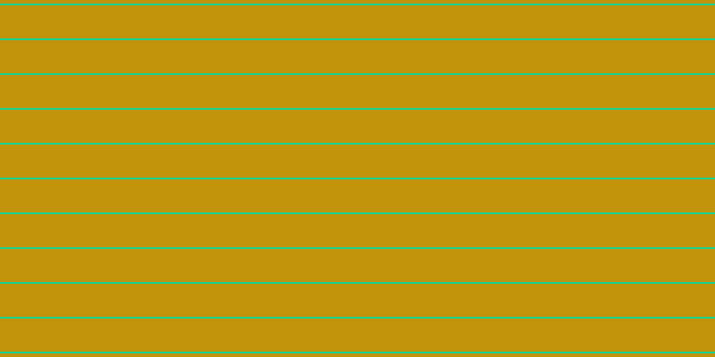 #c1940c, #15d393 horizontal lines, two pixels wide, thirty-seven pixels apart