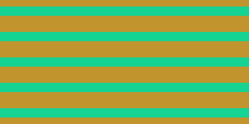#c1942d, #15d393 horizontal lines, thirty pixels wide, fifty-two pixels apart